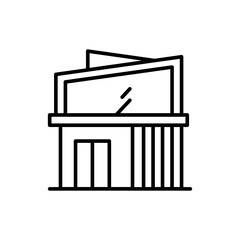 Modern house outline icons, minimalist vector illustration ,simple transparent graphic element .Isolated on white background