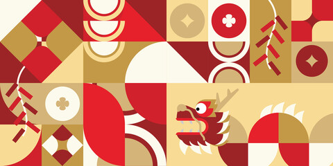 chinese new year. holiday chinese people pattern design abstract background - obrazy, fototapety, plakaty