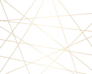 Obraz premium Abstract luxury seamless premium shiny golden random chaotic square and triangle lines on transparent background. Vector, illustration