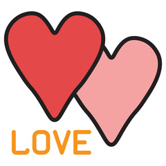 Valentine color icon