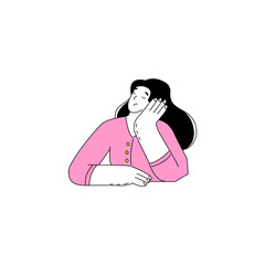 business pose with person in pink business