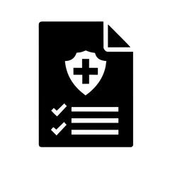 Obraz premium Health insurance claim form vektor icon illustation
