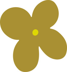 Flower design element, vector flat illustration.