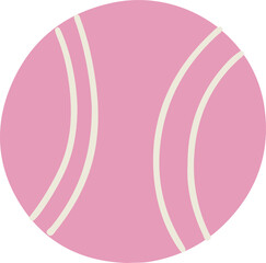 Dog ball vector flat illustration.