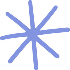 Snowflake design element, vector flat illustration.