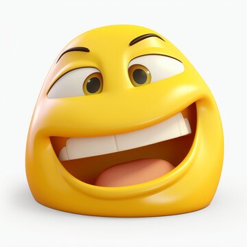 Emoticon with Open Mouth Smiling - Expressive Emoji Conveying Joy and Positivity with a Happy and Welcoming Facial Expression.