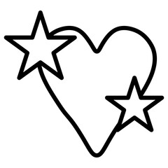valentine line icon