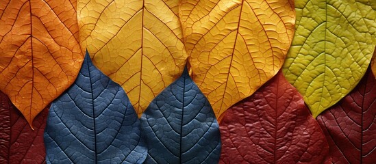 Leaf texture and background. Autumn leaf texture