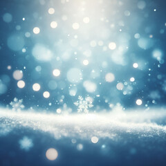 Snowflakes on a blue background.Generative AI