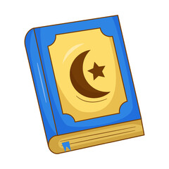 Icon of Al-Qur'an Islamic Cartoon Illustration