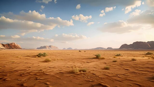 A vast desert landscape with a lone oasis in the distance speaks to the perseverance and determination required to find true love.