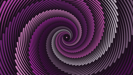 Abstract spiral color symbol in dark color background.