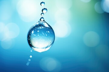Fototapeta na wymiar Water drop background with natural blur background - generative ai
