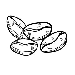 Cute Hand Drawn Coffee Shop Coffee Beans