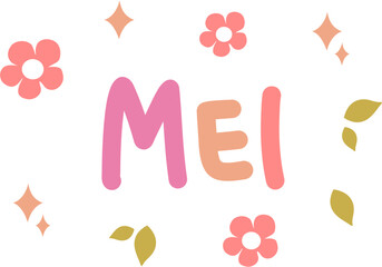 Playful Month Typography