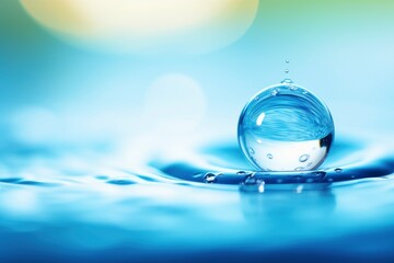 Fototapeta na wymiar Water drop background with natural blur background - generative ai