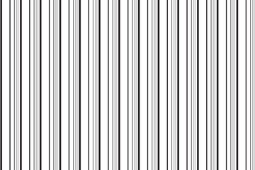 Vertical stripe of regular pattern. Design lines straight black on white background. Design print for illustration, textile, wallpaper, background. Set 11 - obrazy, fototapety, plakaty