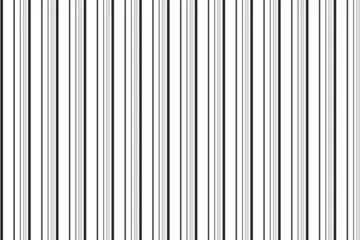 Fotobehang Vertical stripe of regular pattern. Design lines straight black on white background. Design print for illustration, textile, wallpaper, background. Set 11 © asesidea
