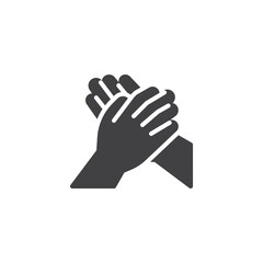 High five hands vector icon