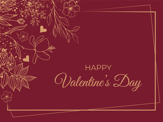 beautiful red and golden valentine s day and wedding luxury background and post card