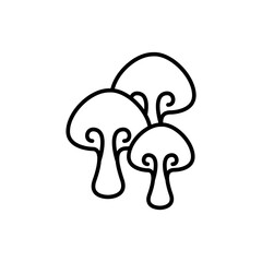 Mushrooms outline icons, minimalist vector illustration ,simple transparent graphic element .Isolated on white background