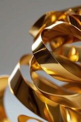 A close-up view of a bunch of gold rings. Perfect for jewelry stores or fashion magazines
