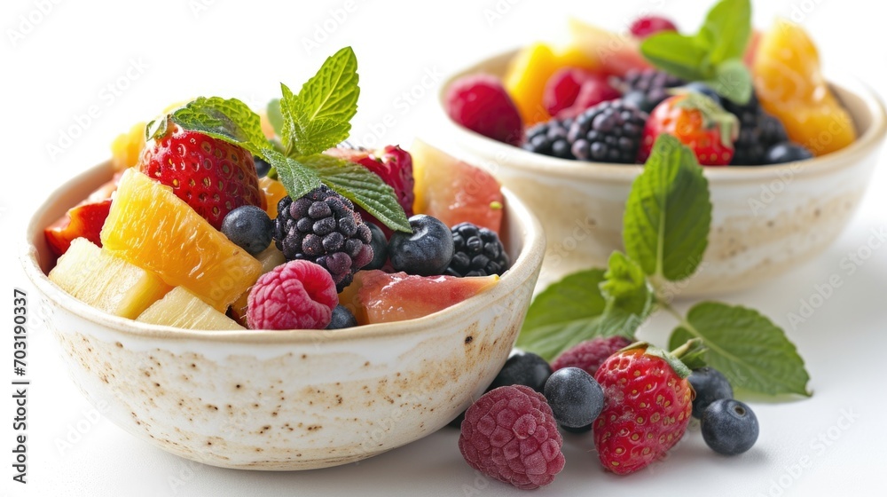 Poster a collection of various fruits displayed in two bowls. versatile image suitable for healthy eating, 