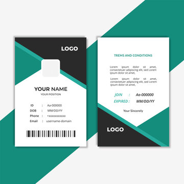 corporate office id card design templet vector