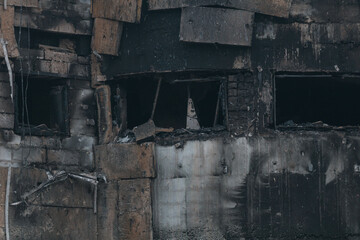 Destruction in a shopping center after being hit by a ballistic missile during the war in Ukraine and Russia. War, destruction of houses. Shopping center Appolo. DNIPRO, UKRAINE – December 29, 2023