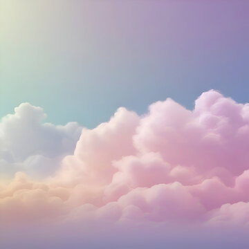 Pastel sky, cloud, and sunlight. color gradient background. © Pram