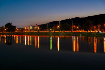 Fototapeta premium night view of the river