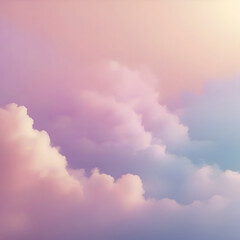 Obraz premium Pastel sky, cloud, and sunlight. color gradient background. 