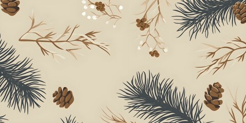 Fototapeta premium Winter Botanical Art