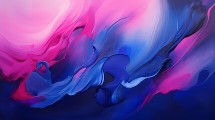 Dynamic gradients of midnight blue and electric pink converge, producing a visually captivating abstract canvas in high definition