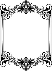 Classic ornament frame for wedding. vector illustration