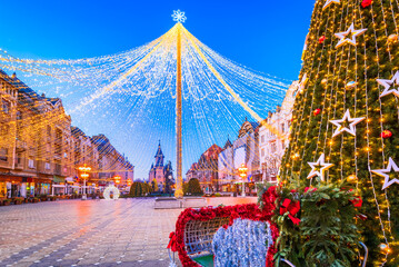 Timisoara, Romania. Christmas Market in Eastern Europe