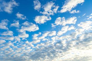 Blue sky with white clouds winter sky  Evening with Cloud Nature Colorful Sky Backgrounds blue sky.
