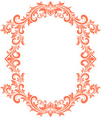 Classic ornament frame for wedding. vector illustration
