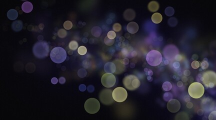 abstract blur bokeh banner shape background. rainbow colors, pastel purple, blue, gold, green, yellow, white, silver, pink bokeh background