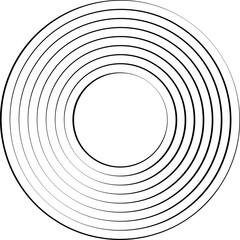 Circle concentric pattern. Geometric vortex ring shape