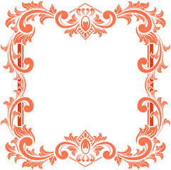 Classic ornament frame for wedding. vector illustration