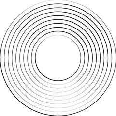 Circle concentric pattern. Geometric vortex ring shape