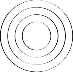 Circle concentric pattern. Geometric vortex ring shape