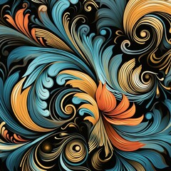 pattern, seamless, flower, vector, floral, wallpaper, art, illustration, ornament, design, decoration, texture, vintage, leaf, nature, spring, drawing, decor, summer, backdrop, fabric, element, plant,