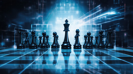 chess board game concept on background