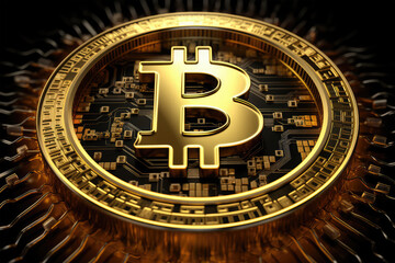 Fototapeta na wymiar bitcoin cryptocurrency concept on background
