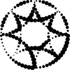 Star shape halftone dots