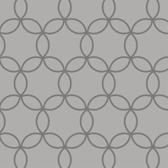 Gray abstract geometric overlapping circles pattern for fabric banners home decor surface design packaging Vector illustration