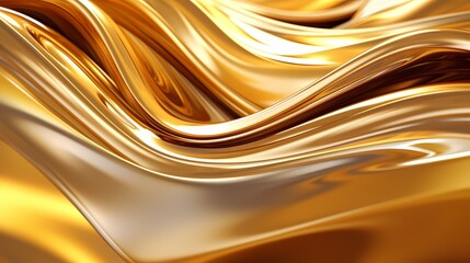 Dynamic waves of molten gold and silver liquids colliding and splashing against a radiant 3D canvas, capturing the essence of fluid motion in exquisite detail.