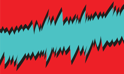 Abstract background with jagged lines pattern and with some copy space area. Cartoon background